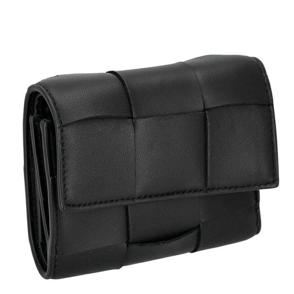 Bottega Veneta Cassette Trifold Wallet Black
